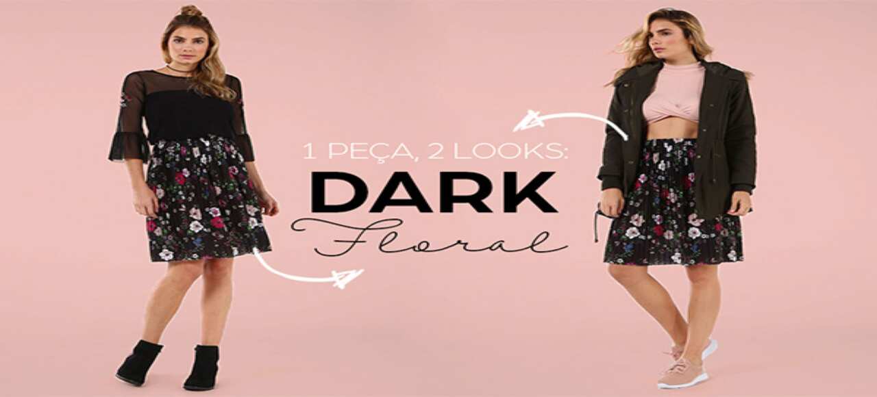 Dark floral: conheça a saia que vai te acompanhar por toda a estação