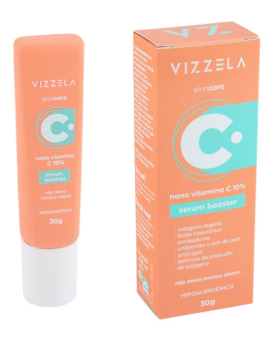 Sérum facial booster vitamina c 10 vizzela cosméticos